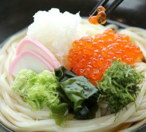 IKURA OROSHI UDON いくらおろしうどん Cold Udon with Salmon Roe & grated Radish 三文鱼子萝卜泥冷乌冬面